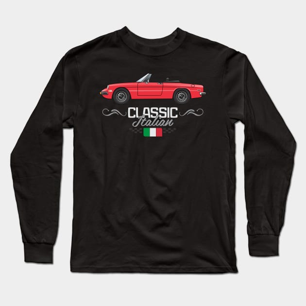 Classic Red Long Sleeve T-Shirt by JRCustoms44